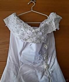 Svatební bílé šaty vel.38 - 4