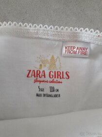 Zara dívčí bílé vánoční tričko jako nové vel 110 - 4