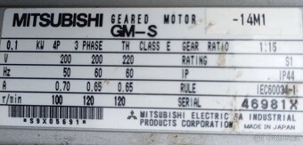 Převodový motor Mitsubishi GM-S (0,1 kW) - 4