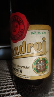 Staré pivo Plzeň 12 originál neotevřené + kastl - 4