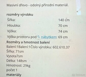Stůl psací dřevěný IKEA - 4