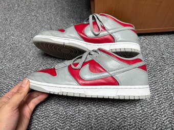 Boty NIKE DUNK LOW grey/red vel. 45 - 4