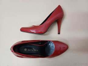 Lakované vínové lodičky vel.38 - 4