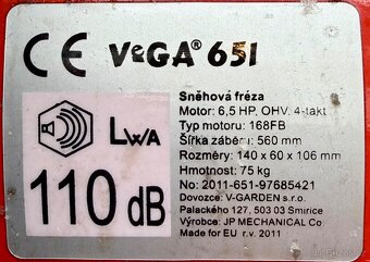 Sněhová fréza VEGA 651 - 4