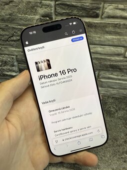 Nový iPhone 16 Pro 512GB Pouštní Titan, baterie 100%, DPH - 4