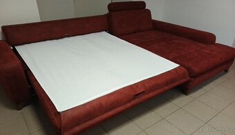 ROZKLÁDACÍ rohová sedací souprava - jak NOVÁ, TOP STAV - 4
