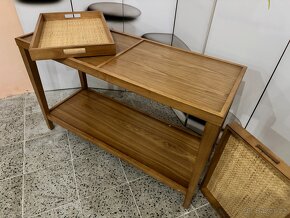 Krásný NOVÝ Dřevěný konzolový-servírovací stůl - 4