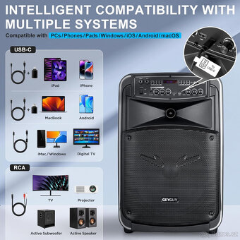 Nový přenosný Bluetooth PA reproduktor GTSK12-2 - 4