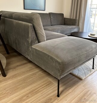 Sametová rohová pohovka Fluente (Westwing) - 4