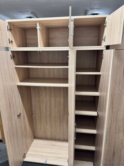 1x Krásná vysoká šatní skřín s nástavbou dub Sonoma - 4