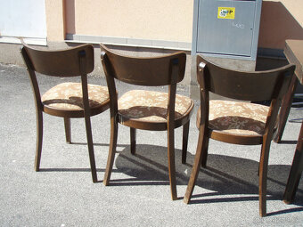ORIGINÁL ŽIDLE THONET + JÍDELNÍ STŮL - 4