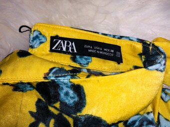 saty# Zara# letni# kosilovesaty#zluta#kvetinove #saten - 4