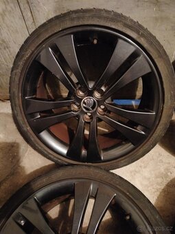 4ks alu disky orig. Škoda 5x100 R17 pneu 205/40 R17 5mm - 4