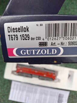 Model dieselové lokomotivy Gutzold T679 1529 - 4
