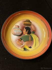 Starožitný velký smaltovaný talíř/mísa - 4