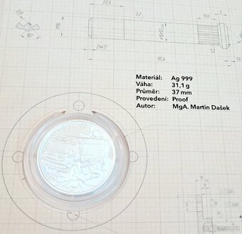 Stříbrná mince Na kolech Liaz 110.55 - 4