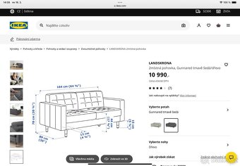 2místná sedačka LANDSKRONA - 4