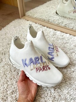 BÍLÉ PONOŽKOVÉ TENISKY KARL LAGERFELD - 4