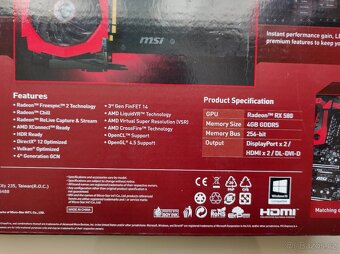 Radeon RX 580 MSI Gaming X Twin Frozr VI 256-bit - 4