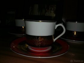 Kávový servis pozlacený , český porcelán Chodov - 4
