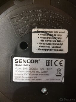 Rychlovarná konvice Sencor (SWK 2090BK) - 4