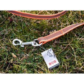 DOG TRACE Vodítko pogumované, oranžové 2 ks - 4