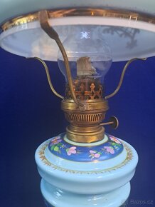 Skleněná, petrolejová lampa - 4