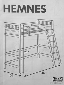 Patrová postel IKEA s matraci 90x200x14 cm - 4