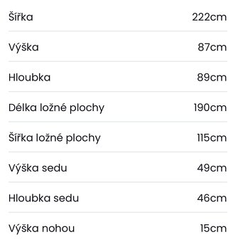 Elegantní nová kožená černá sedačka - 4