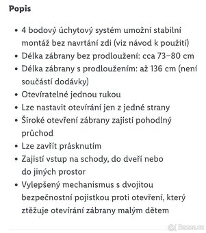 Dětská zábrana Quick Close + 2x prodloužení - 4