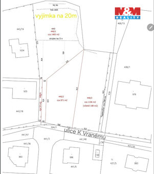 Prodej pozemku k bydlení, 871 m², Ohrobec, ul. K Vranému - 4