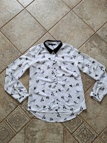 Lehká košile s ptáčky - 4