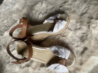 Espadrilky sandály na klínku platformě - 4
