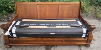 Kožená rozkládací sedací souprava - 4