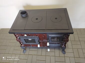 Kachlový sporák Anna levá hnědá - 4