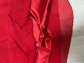 Dlouhé červené společenské dámské šaty, velikost 36/38 - 4