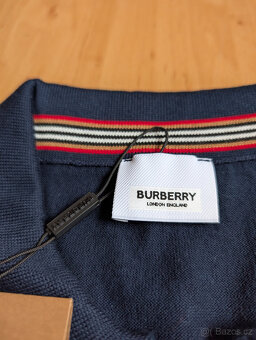 Navy polo tričko Burberry vel. M - 4