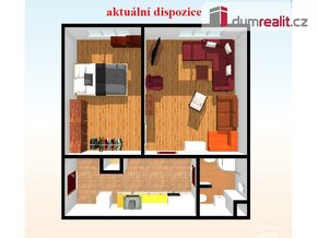 Světlý byt 2+1, 42 m2, 2.patro, cihla s výtahem, po rekonstr - 4