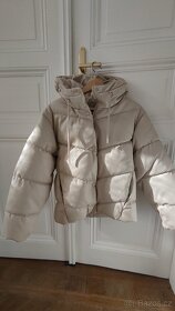 Dámská koženková zimní bunda Pull&Bear vel. S - XS - 4