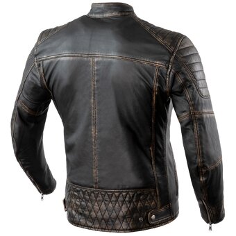 Kožená bunda na motorku Rebelhorn Hunter Pro Vintage hnědá - 4