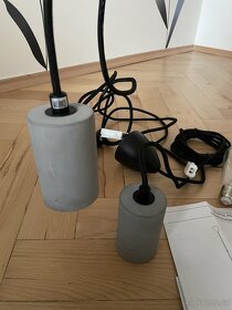Designové závěsné betonové světlo s žárovkami 2 ks Frandsen - 4