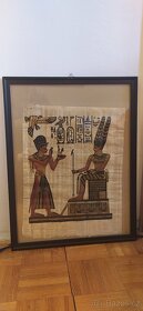 Obrazy malované na papyrus zarámované - 4