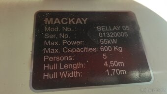 Motorový člun Mackay, závěsný motor YAMAHA 8HP - 4