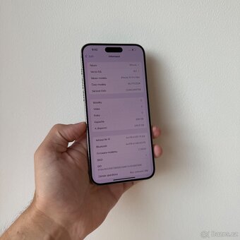 APPLE IPHONE 15 PRO MAX 256GB-PŘÍRODNÍ TITAN,BATERIE 100% - 4