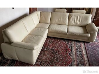 Luxusní moderní rohová kožená sedací souprava,2496 - 4