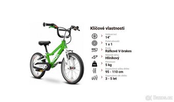 Dětské kolo Woom 14 (velikost 2). - 4