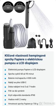 Zahradní sprcha, dobíjecí baterie - 4