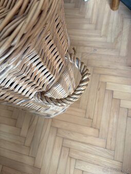 Oválný proutěný koš na prádlo (výška 61 cm) - 4