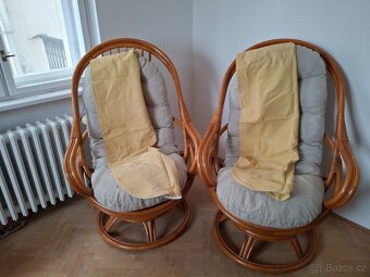 2x ratanové křeslo - otočné, pohupovací - 4