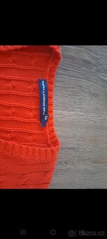 Oranžový pletený svetr značky Ralph Lauren - 4